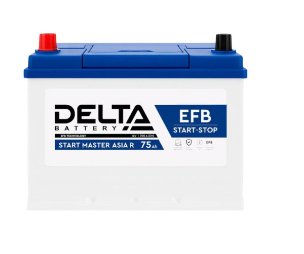 Аккумулятор Delta TART MASTER EFB 75 Ah Asia (с бортом) R
