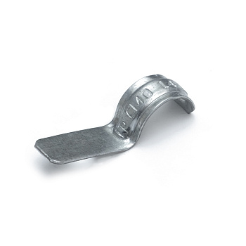 PR08.5167 скоба металлическая однолапковая СМО 14-15 для монтажного пистолета (без отверстий) (100 шт/уп) Промрукав 