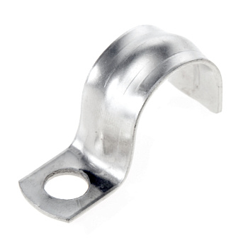 PR08.3744 скоба металлическая однолапковая СМО d21-22 мм отв. d 6,5 мм (100 шт/уп) Промрукав