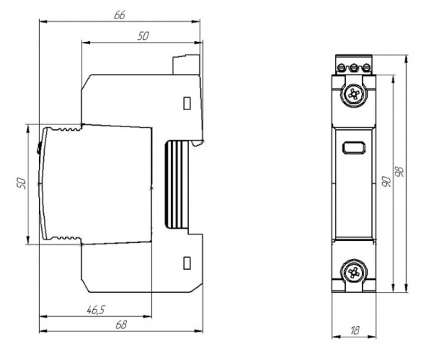 В-Т2 М 275 С однополюсное устройство защитноеУЗИП Ключевой Компонент ХАКЕЛЬ