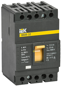 SVA10-3-0040 выключатель автоматический ВА88-32 3Р 40А 25кА IEK