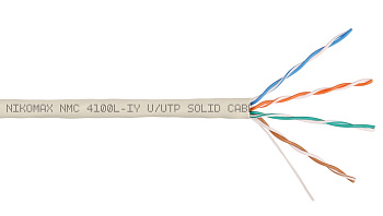 NMC 4100L-IY Кабель NIKOMAX U/UTP, 4 пары, Кат.5e, 24 AWG, внутренний, полимерный материал, 305мм
