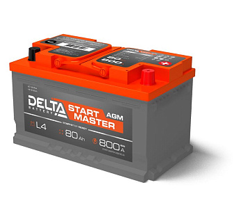 Аккумулятор Delta START MASTER 80 Ah AGM