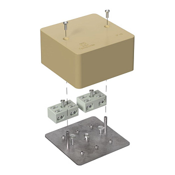 40-0460-1001-FR6.0-4-4-Р коробка огнестойкая разветвительная для кабель-канала 40-0460-FR6.0-4-4-Р Е15-Е60 RAL1001 85х85х45 (44 шт/кор) Промрукав