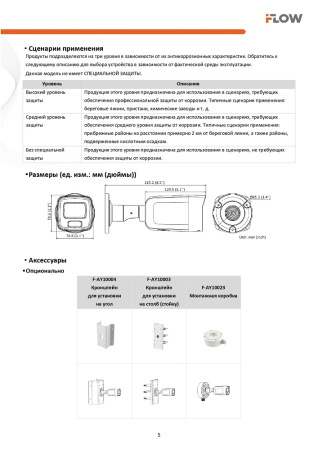 F-IC-2184CM(2.8mm) (Аналог DS-2CD2087G2-LU(2.8mm)(C)) 8Мп уличная панорамная цилиндрическая IP-камера с Smart-подсветкой iFlow