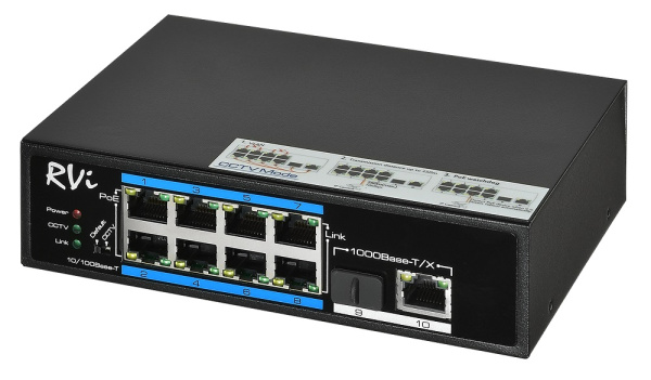 RVI-2NSI08F-2H 10 портовый коммутатор с питанием по PoE RVi