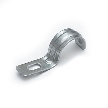 PR13.02403 скоба металлическая однолапковая усиленная противопожарная СМОУ d25-26 мм (100шт/800шт уп/кор) Промрукав