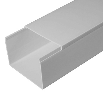 PR03.0080 кабель-канал серый RAL 7035 2-й замок в п/э 80х60 мм (18м/уп) Промрукав