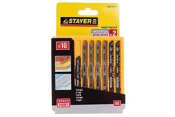 Набор STAYER "PROFI" полотна "МАСТЕР №2" для эл/лобзика; по дереву и металлу (15981-H10-2)