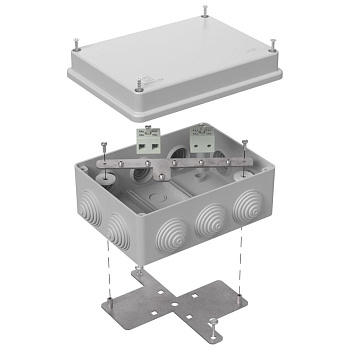 40-0310-7035-FR6.0-4 коробка огнестойкая для о/п 40-0310-FR6.0-4 Е15-Е120 RAL7035 150х110х70 (6 шт/кор) Промрукав