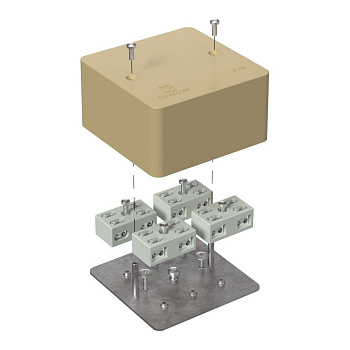 40-0460-1001-FR6.0-4-8-Р коробка огнестойкая разветвительная для кабель-канала 40-0460-FR6.0-4-8-Р Е15-Е60 RAL1001 85х85х45 (44 шт/кор) Промрукав