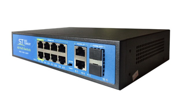 ST-S814POE (8G/2G/2S/150W/АB/2BT) PRO сетевой PoE коммутатор Space Technology