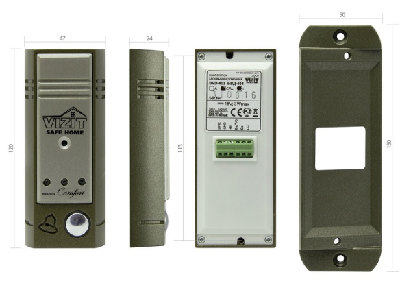 БВД-403CPL вызывная панель цветная