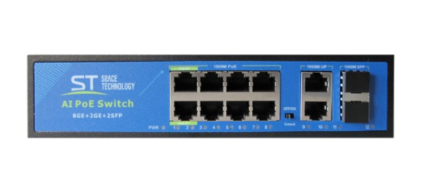 ST-S814POE (8G/2G/2S/150W/АB/2BT) PRO сетевой PoE коммутатор Space Technology