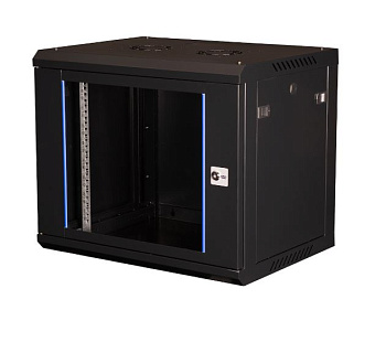 DR-632001 шкаф 19" телекоммуникационный настенный, дверь стекло, черный Datarex