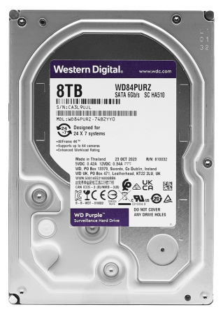 Жесткий диск WD SATA-III 8TБ WD84PURZ серия для видеонаблюдения 128Mb 3.5"